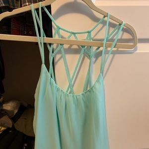 Turquoise strappy tank